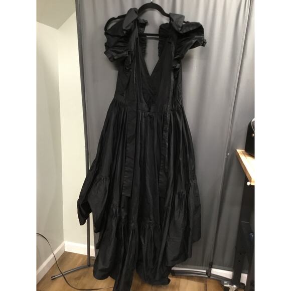 Making The Cut Sienna's Dress Women's Medium Black Ruffle Tiered Hi-Low A-Line - Picture 4 of 9